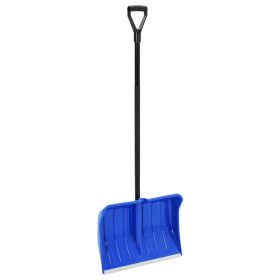 Snow Shovel Blue Polypropylene, powder-coated metal, aluminum