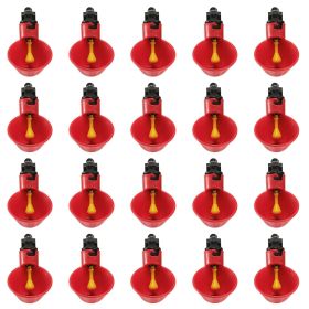 20 Pack Chicken Waterer Automatic Poultry Waterer Chicken Drinker Cups w/Mounting Joint for Chicken Poultry