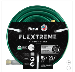 Flexon 5/8 in. x 100 ft. Contractor Grade Hose with Guard & Grip