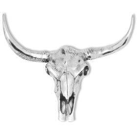 Skull Head Decoration Wall-Mounted Aluminum Silver