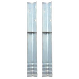 L-shaped Ground Anchors 2 pcs Galvanized Steel 2"x2"x19.7"