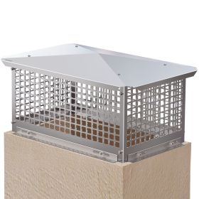 VEVOR Chimney Cap, 13" x 24" Flue Caps, 304 Stainless Steel Fireplace Chimney Cover, Adjustable Metal Spark Arrestor with Bolts Screws
