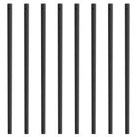 VEVOR Staircase Metal Balusters, 29.5'' x 1'' Flat Aluminum Alloy Decorative Banister Spindles, 51 Pack Deck Baluster with Screws