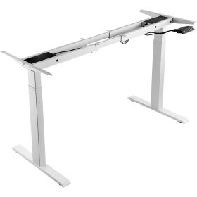 VEVOR Standing Desk Frame Dual Motor, Adjustable 27.6"-46.1" Height & 43.3"-70.1" Length Electric Stand Up Computer Desk Legs