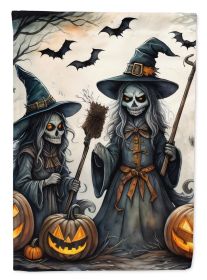 Witches Spooky Halloween Garden Flag Mailbox Flag Decorative Yard Flag Banner Outside Patio Artwork Yard Flower Beds, Garden Size, Multicolor