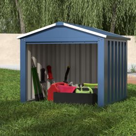 Metal Outdoor Small Storage Shed 3FT X 3FT, Steel Utility Tool Shed Storage House, Metal Sheds Outdoor Storage For Garden Patio Lawn,Blue (Color: Blue)