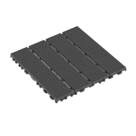 Waterproof, Wear-resistant, DIY Assembly, Garden, Courtyard, Balcony,plastic Flooring-Four Long Straight Lines (Option: Dark gray)