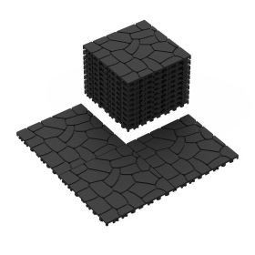 Waterproof, Wear-resistant, DIY Assembly, Garden, Courtyard, Balcony,plastic Flooring (Option: Dark gray)