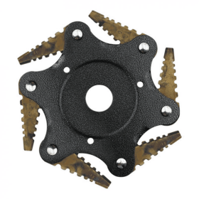 1pc Metal Trimmer Head; 6 Steel Razors Trimmer Head; Universal Weed Eater Blades Metal; 2.56inch. Professional Razor Trimmer Head; Garden Supplie (Color: PJL-440-1PCS, size: Black)