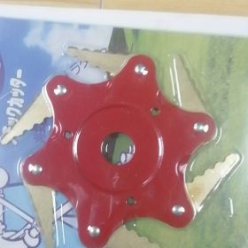 1pc Metal Trimmer Head; 6 Steel Razors Trimmer Head; Universal Weed Eater Blades Metal; 2.56inch. Professional Razor Trimmer Head; Garden Supplie (Color: PJL-440-1PCS, size: Red)