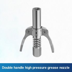 10000 PSI Grease Tip Tool Coupler Heavy-Duty Quick Release Grease Double Handle Stainless Steel NPTI/8 Leak-Free Grease Tool Tip (Color: Grease Nozzle, Ships From: China)