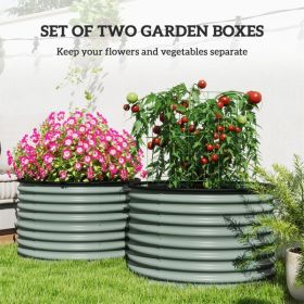 Garden Bed, Galvanized Planter (Color: as picture)