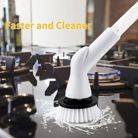 Electric cleaning brush Can add detergent, liquid cleaning brush with 2/5/6 heads, Can add cleaning solution, 2 replaceable brush heads, simple t (size: 5-pcs)