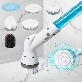 Electric cleaning brush Can add detergent, liquid cleaning brush with 2/5/6 heads, Can add cleaning solution, 2 replaceable brush heads, simple t (size: 6-pcs)