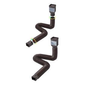 Flexible Rain Gutter Downspout Extender for Outdoor Decor (Color: Brown, type: Drainage)