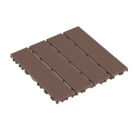 Waterproof, Wear-resistant, DIY Assembly, Garden, Courtyard, Balcony,plastic Flooring-Four Long Straight Lines (Option: Reddishbrown)